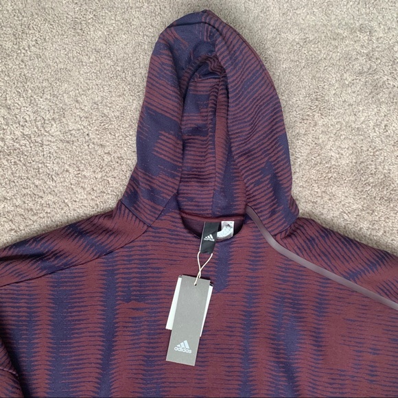 Adidas Z.N.E Pulse Jacquard Winter Hoodie SZ XL - Picture 2 of 8